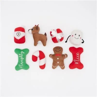  -Anti-scratch scratching board AND cat bed in one Zippy Paws Christmas Holiday Miniz 8-Pack