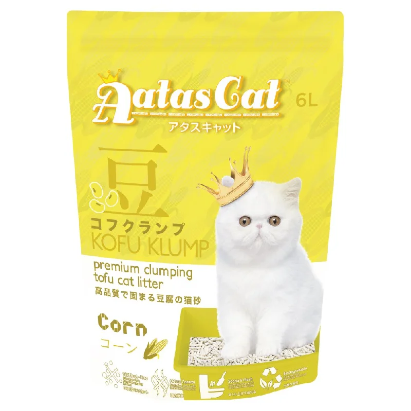 6 FOR $41: Aatas Cat Kofu Klump Tofu Cat Litter (Corn) 6L