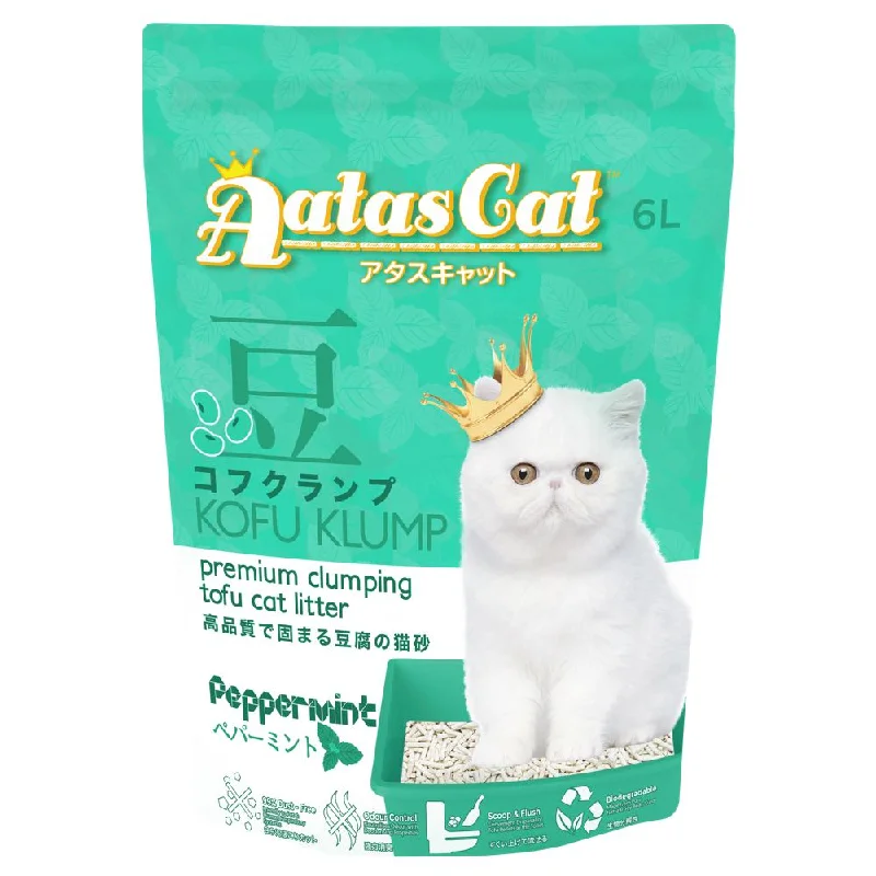 6 FOR $41: Aatas Cat Kofu Klump Tofu Cat Litter (Peppermint) 6L