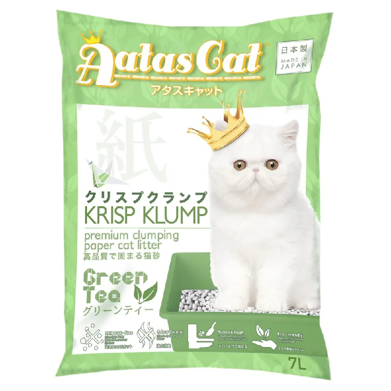 Aatas Cat Krisp Klump Paper Cat Litter Green Tea 7L