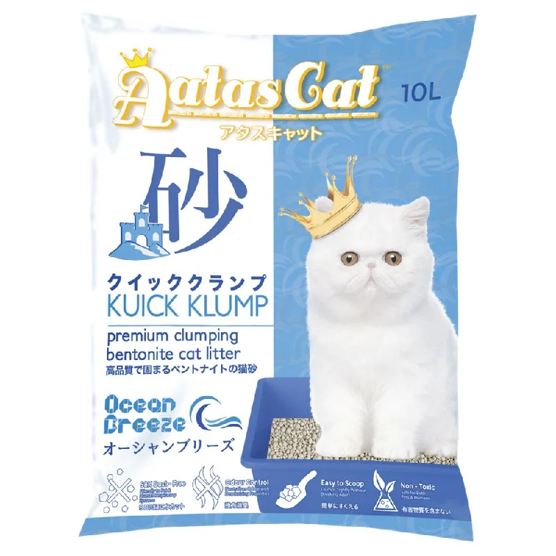 Aatas Cat Kuick Klump Bentonite Cat Litter Ocean Breeze 10L