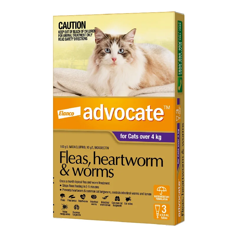 Advocate Flea, Heartworm & Worms for Cats +4kg