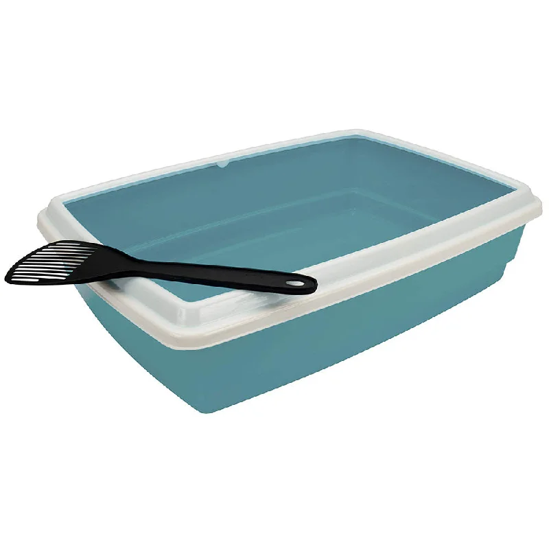 AgroBiothers Cat Litter Tray with Rim + Scoop 54cm x 40cm x 14cm