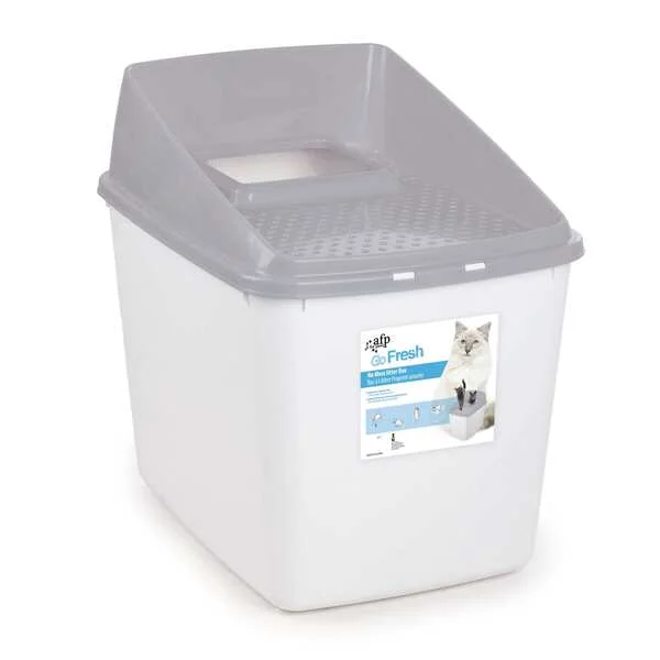 All For Paws Cat Go Fresh No Mess Litter Box Grey