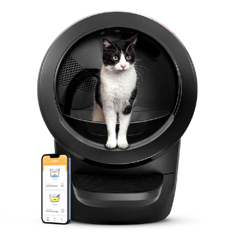 Automatic Litter-Robot 4, Self Cleaning Litter Box, Black