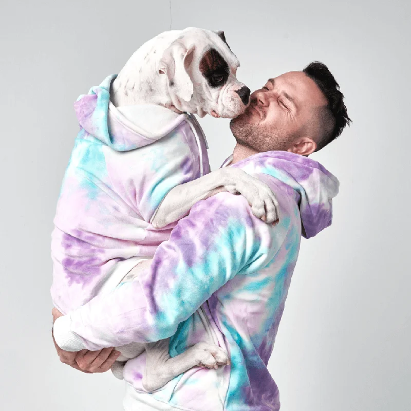 90s Retro Sky Dye Human Matching Hoodie