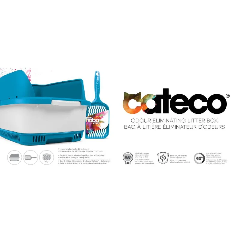 Cateco Odour Eliminating Litter Box Blue