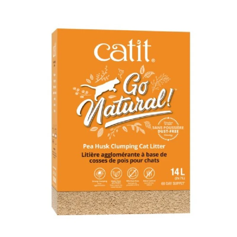 Catit Go Natural Clumping Pea Husk Cat Litter 14L