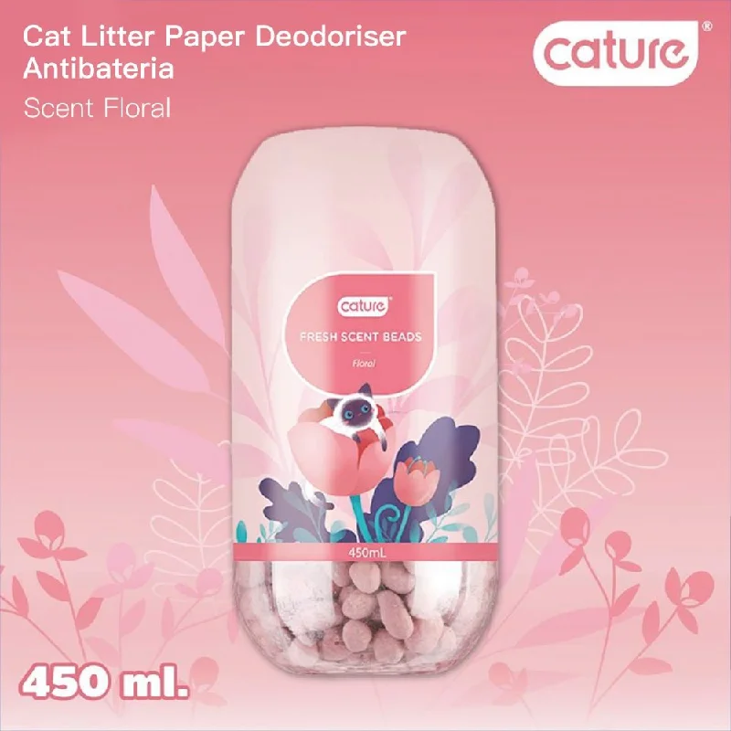 Cature Floral Fresh Scent Beads Cat Litter Deodoriser 450ml