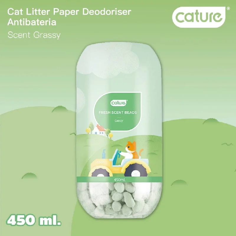 Cature Grassy Fresh Scent Beads Cat Litter Deodoriser 450ml