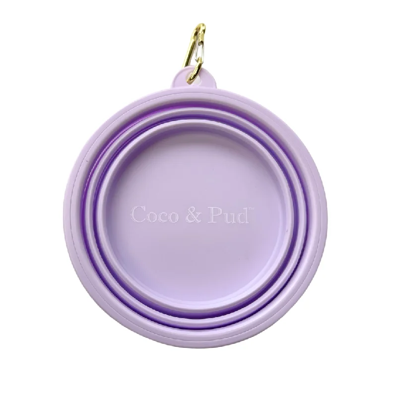 Coco & Pud Collapsible Portable Silicone Travel Dog Bowl - Lilac