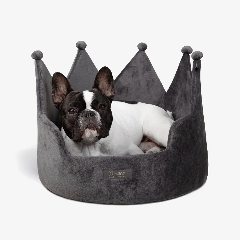 Crown Dog & Cat Fun Bed Cloud Prive Collection - Royal Dark Gray