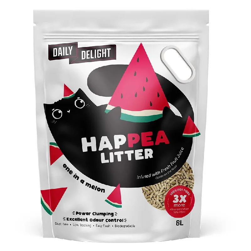 BUNDLE DEAL: Daily Delight Happea One In A Melon (Watermelon) Clumping Cat Litter 8L