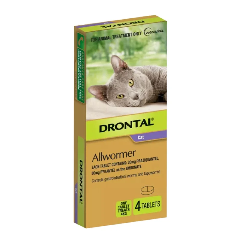 Drontal All Wormer Tablets for Cats 4 Pack