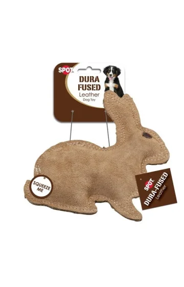 Ethical Pet Dura-Fused Leather Rabbit Dog Toy