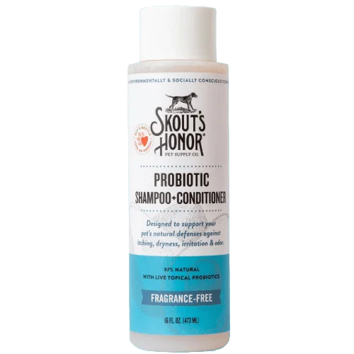 Fragrance-Free (Hypoallergenic) Probiotic Dog/Cat Shampoo & Conditioner (2-In-1) - Skout's Honor