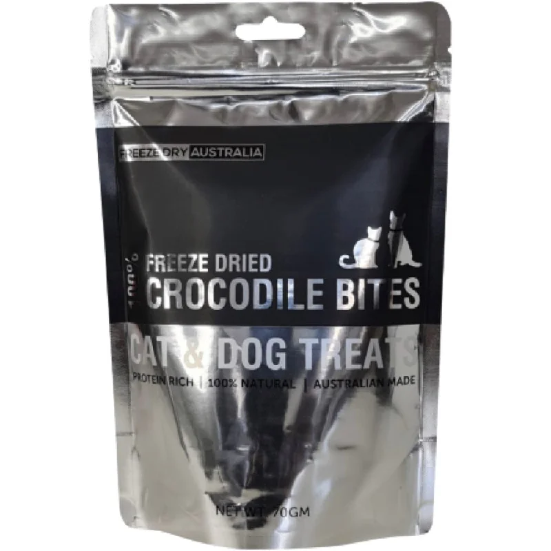 Freeze Dry Australia Crocodile Bites Cat & Dog Treats 70g