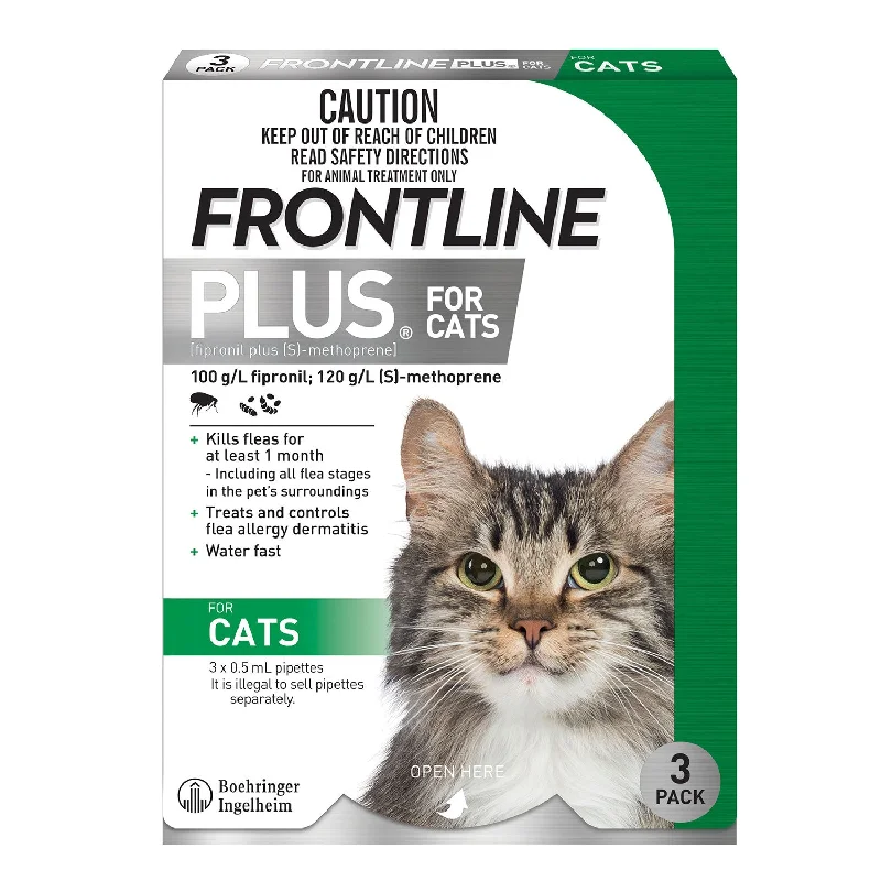 Frontline Plus Flea Treatment For Cats Green