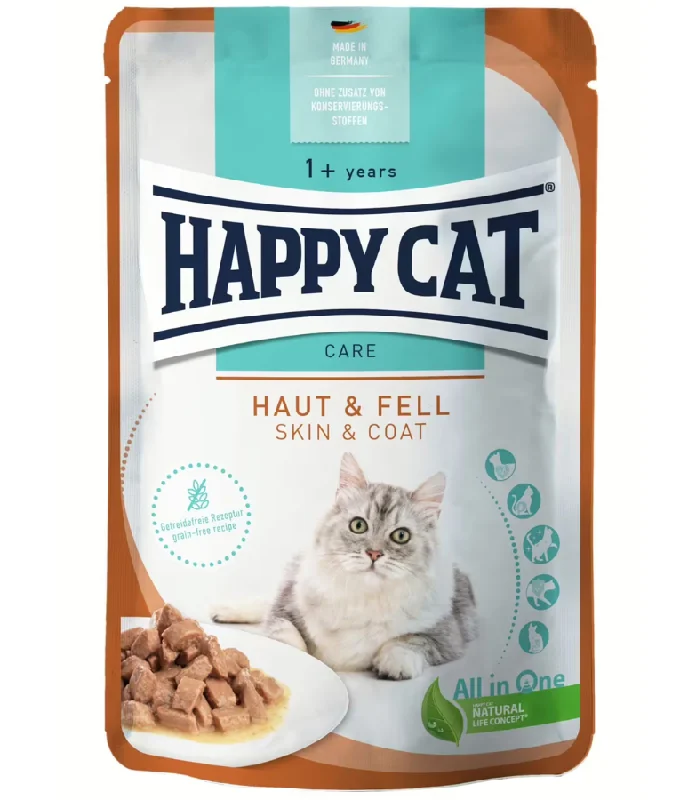 Happy Cat - Meat in Sauce - Care Skin & Coat 85g