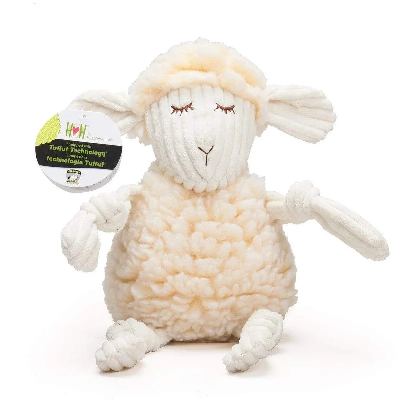 HuggleHounds HuggleFleece FlufferKnottie Louise the Lamb Toy for Dogs