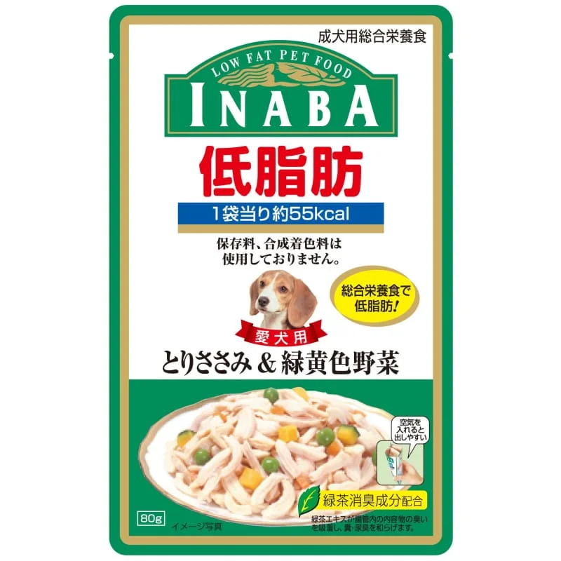 Inaba Low-Fat Chicken Fillet & Vegetables Wet Dog Food 80g