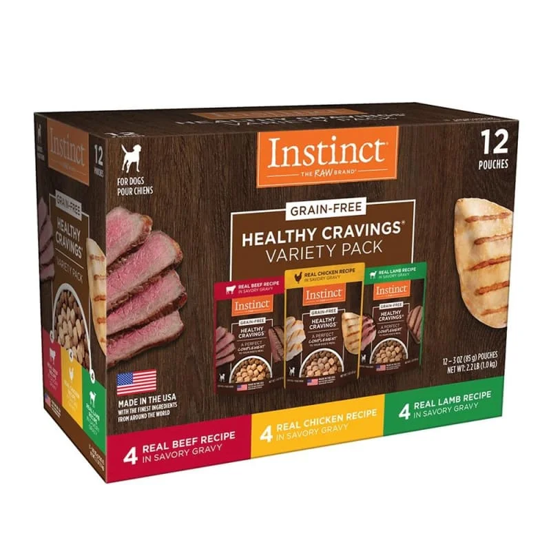 Instinct Healthy Cravings Variety Pack Wet Dog Food Topper 12 x 3oz