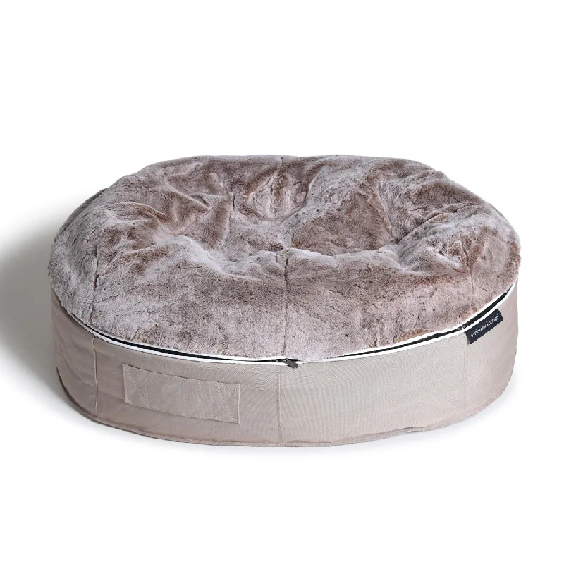 (L) Premium Indoor/Outdoor Dog Bed (Cappuccino)