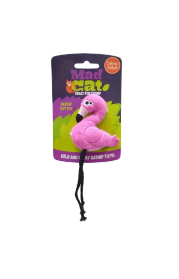 Mad Cat Flingin' Flamingo Catnip & Silvervine Cat Toy