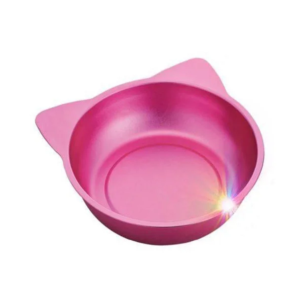 Marukan Cool Cat Shape Aluminum Pan for Cats Pink (CT-501)