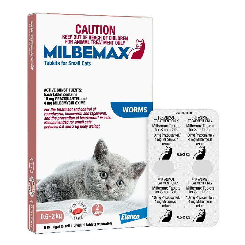 Milbemax All Wormer Tablet for Small Cats 0.5-2kg 2 Pack