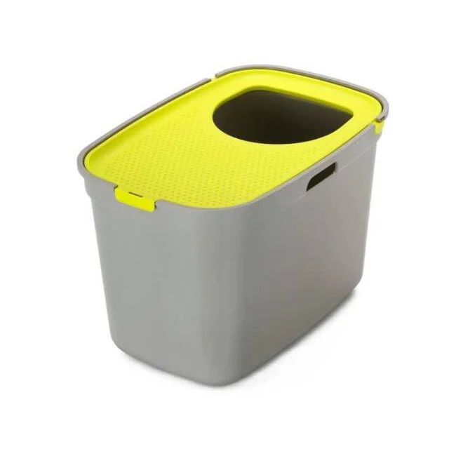 Moderna Top Cat Closed Litter Box Grey/Lemon