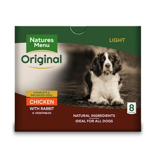 Natures Menu Adult Wet Dog Food Light Pouch with Chicken and Rabbit 8 x 300g