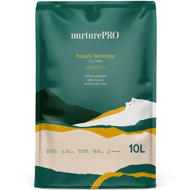 Nurture Pro Bentonite Unscented Cat Litter 10L