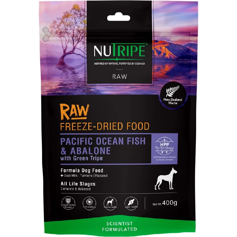 '50% OFF': Nutripe Raw Pacific Ocean Fish & Abalone With Green Tripe Grain-Free Freeze-Dried Raw Dog Food 400g