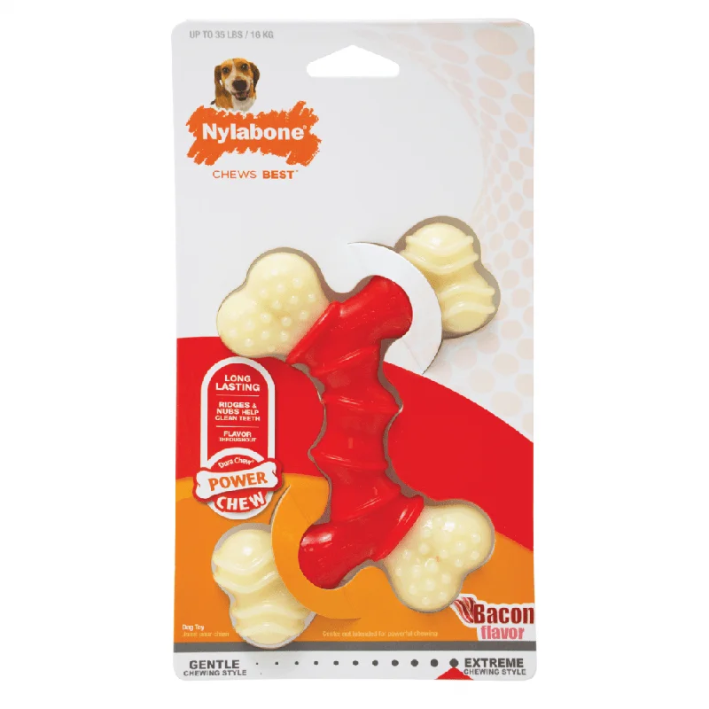 Nylabone DuraChew Double Bone Bacon Flavor Dog Toy