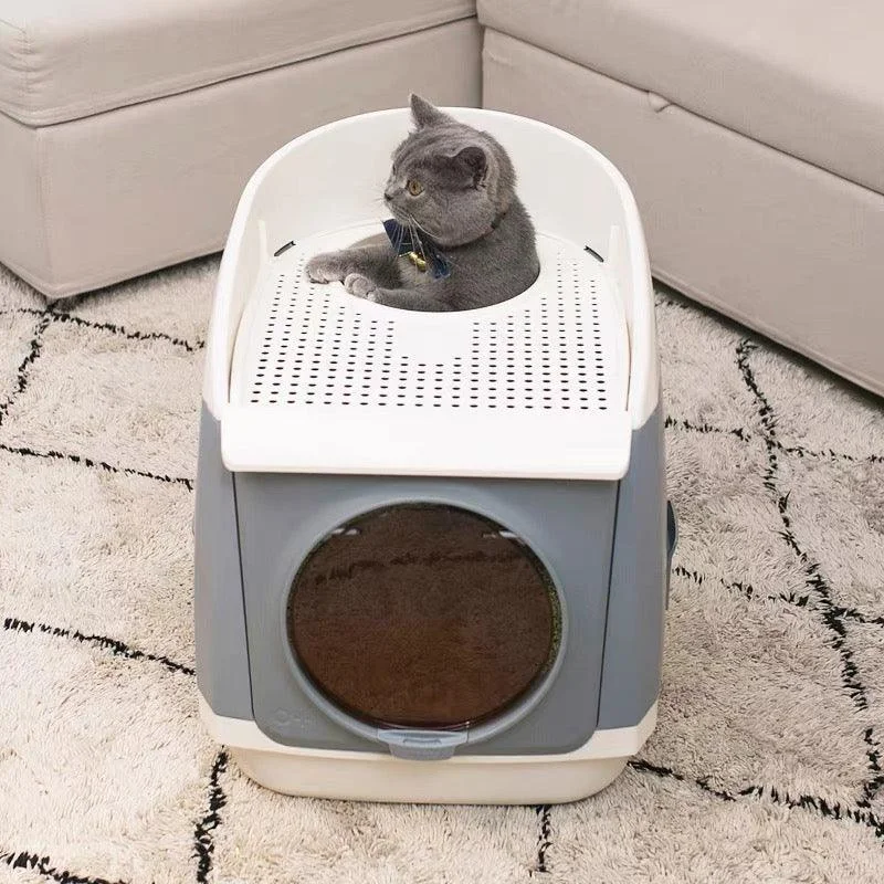 PAKEWAY Tomcat Grey Free Cabin Cat Litter Box