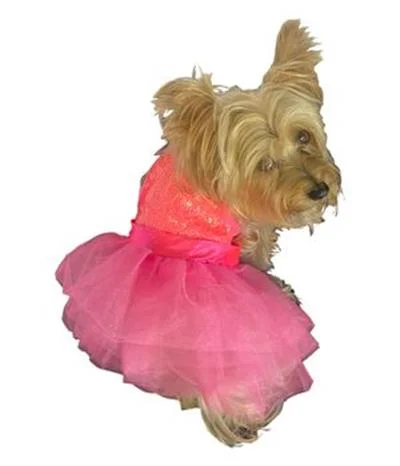 Palm Beach Neon Coral Sequin Tutu