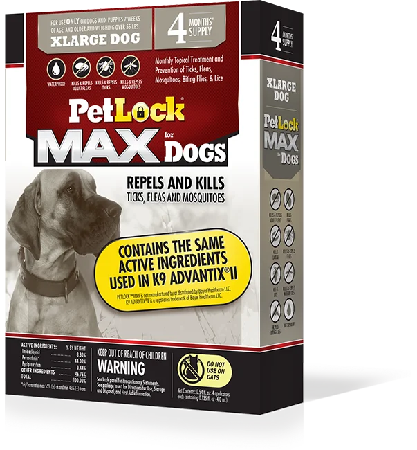 PetLock® MAX Flea & Tick Treatment for Dogs Over 55 Lb