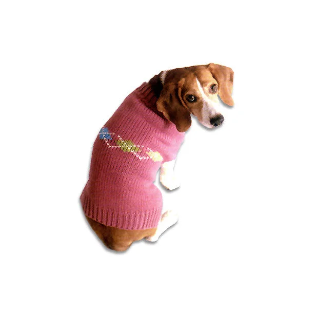 Pink Argyle Pet Dog Sweater