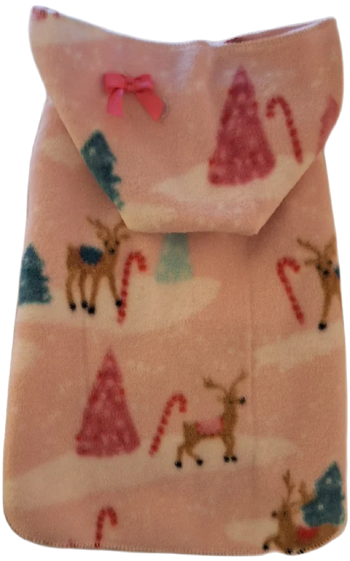 Pretty Pink Deer Hoodie Dress