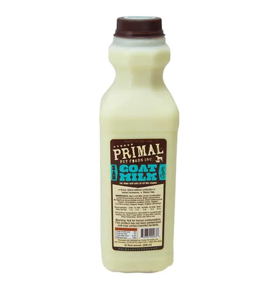 Primal Goat's Milk Frozen Raw Grain-Free Dog Food and Cat Food