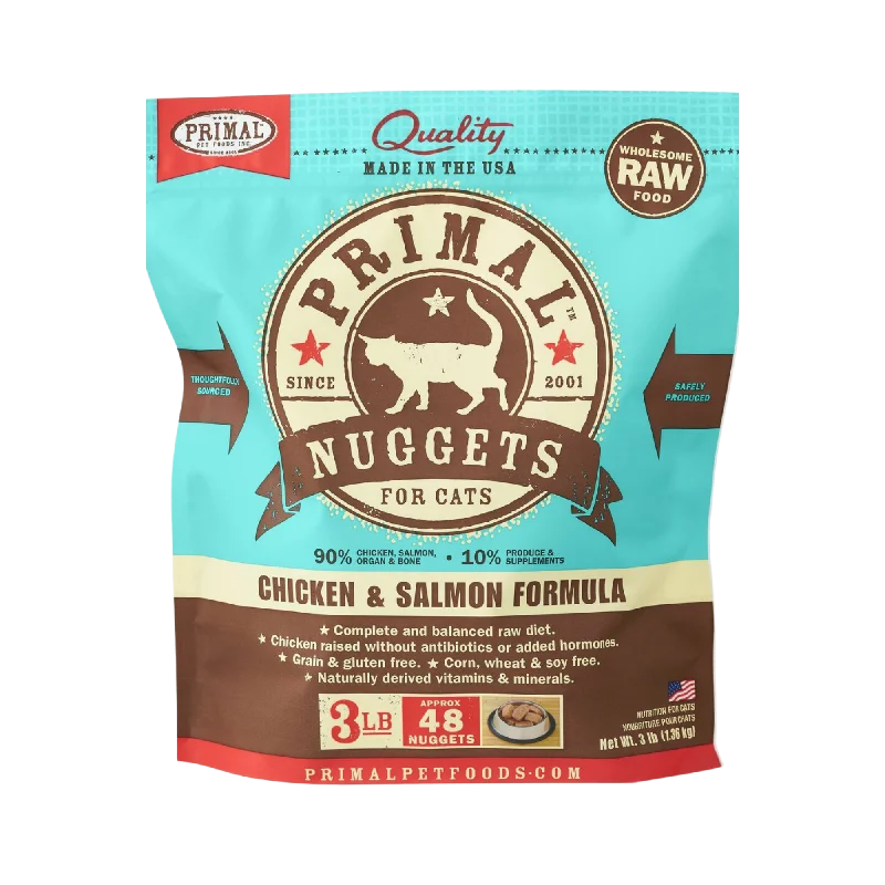 Primal Nuggets Chicken & Salmon Formula Raw Cat Food 3 lbs