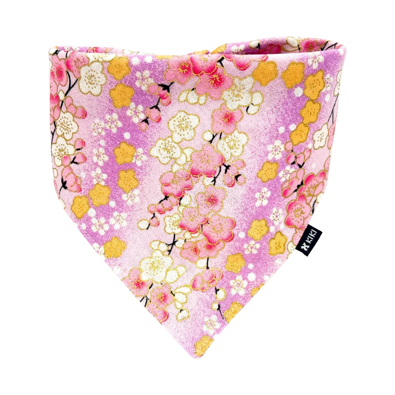 Purple Japanese Plum Blossom Pet Bandana