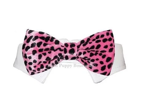 Roberto Velvet Bow Tie Collar - Pink