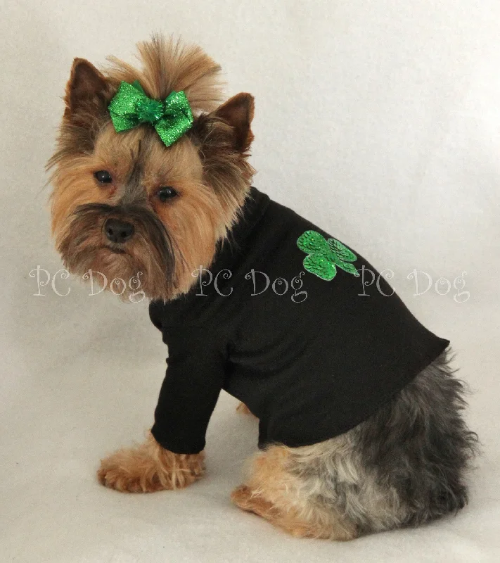 Sequin Shamrock Turtleneck