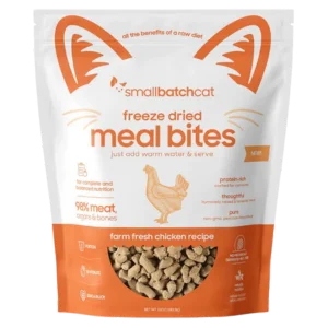 Small Batch Freeze Dried Chicken Bites Meal Cat Food 10 oz