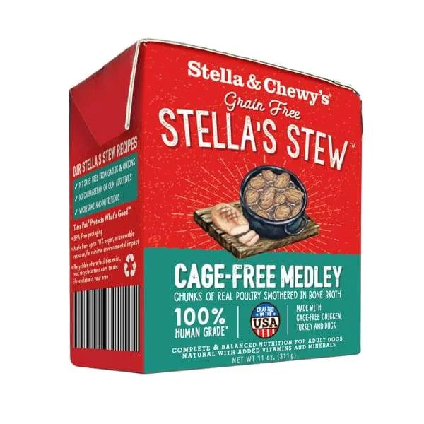 Stella & Chewy’s Cage-Free Medley Stew (Chicken, Turkey & Duck) Wet Dog Food