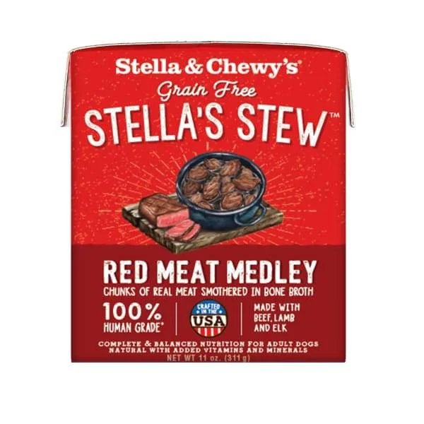 Stella & Chewy's Red Meat Medley (Beef, Lamb & Elk) Dog Stew 11oz