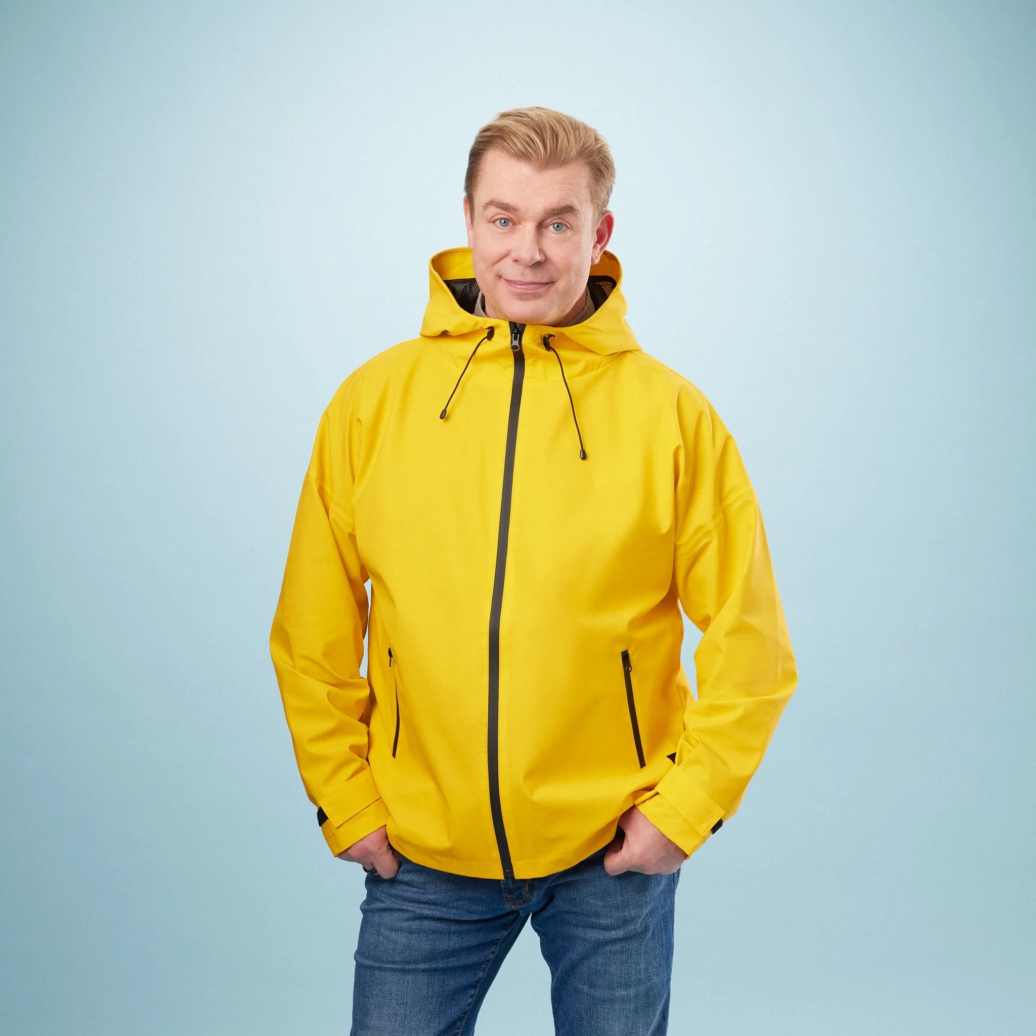 Yellow Visibility Raincoat For Humans