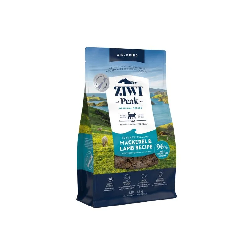 Ziwi Peak Air Dried Mackerel & Lamb Dry Cat Food 1KG